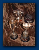 Tropies won by Chris Plummer in 2002, includes Simmons Rose Bowl, South Manchester & Coventry Cups and the SMRCC Winter Series Fox and Cubs
